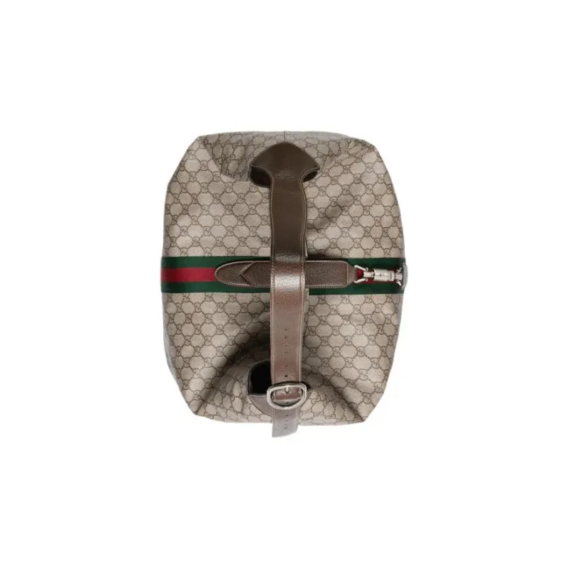 GUCCI Jackie 1961 Canvas With Leather Crescent HOBO Canvas Bag, Shoulder Bag Unisex-4