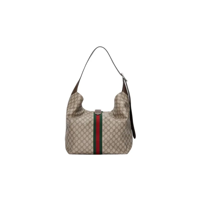 GUCCI Jackie 1961 Canvas With Leather Crescent HOBO Canvas Bag, Shoulder Bag Unisex-7