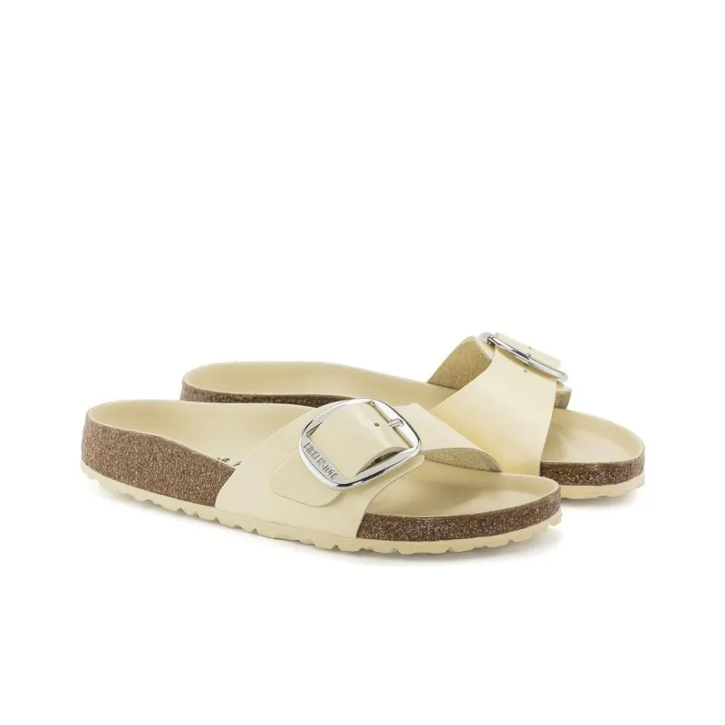 Birkenstock Madrid Big Buckle Slide Slippers Women's Butter Regular-1