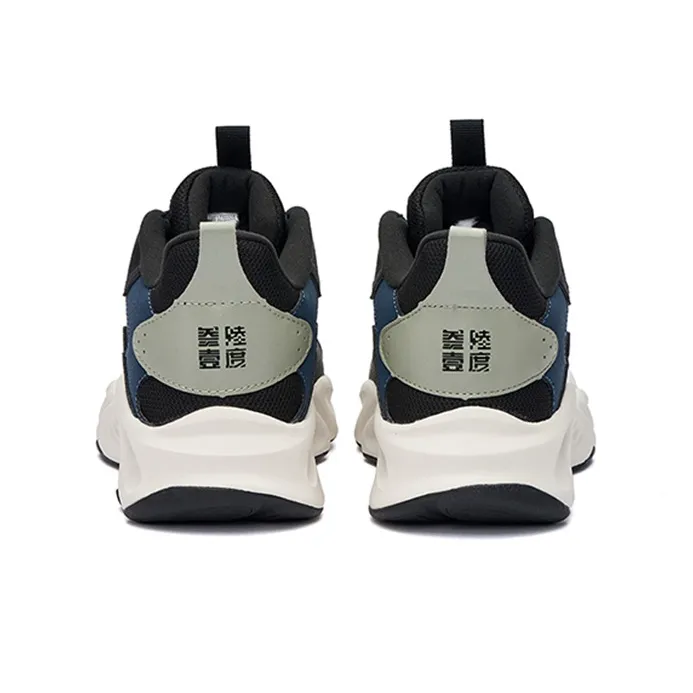 361° Burning Plains Slip-Resistant Low-Top Winter Padded Casual Shoes Men's Black Cyan-3