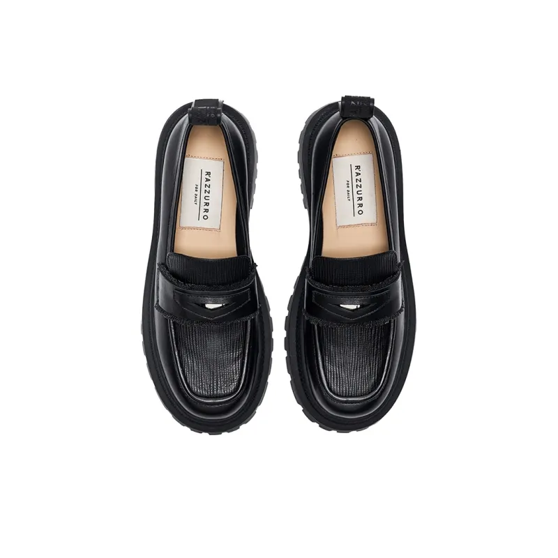 R'AZZURRO Loafers 6cm Women's Black-2