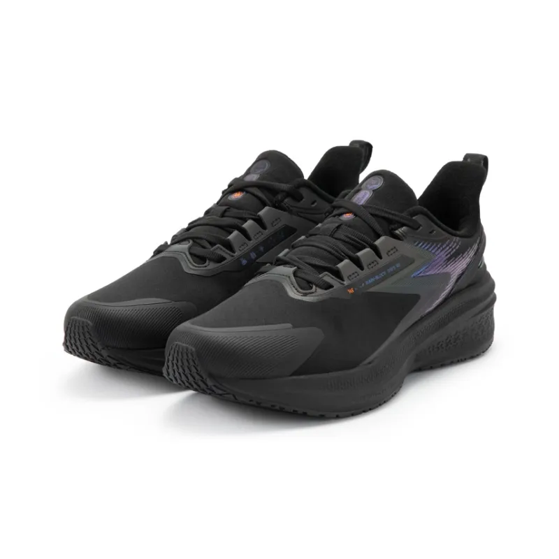361° Rain Screen Cushioned Anti Slip Wear Resistant Water Resistant And Warm Low Top Running Shoes Men's Obsidian Black-2