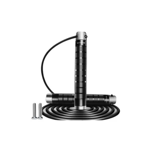 LiNing Sports & Fitness Non Countable Jump Ropes Adults PVC Steel Wire Rope ABS Controller 2.9m Black Silver
