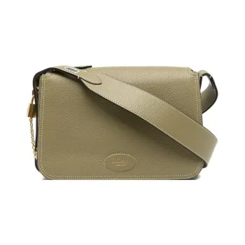 Mulberry Grain Leather Crossbody Bag, Shoulder Bag Regular Women's Khaki Green