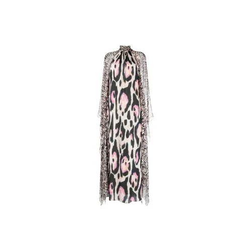 Roberto Cavalli Leopard-print Kaftan Dress