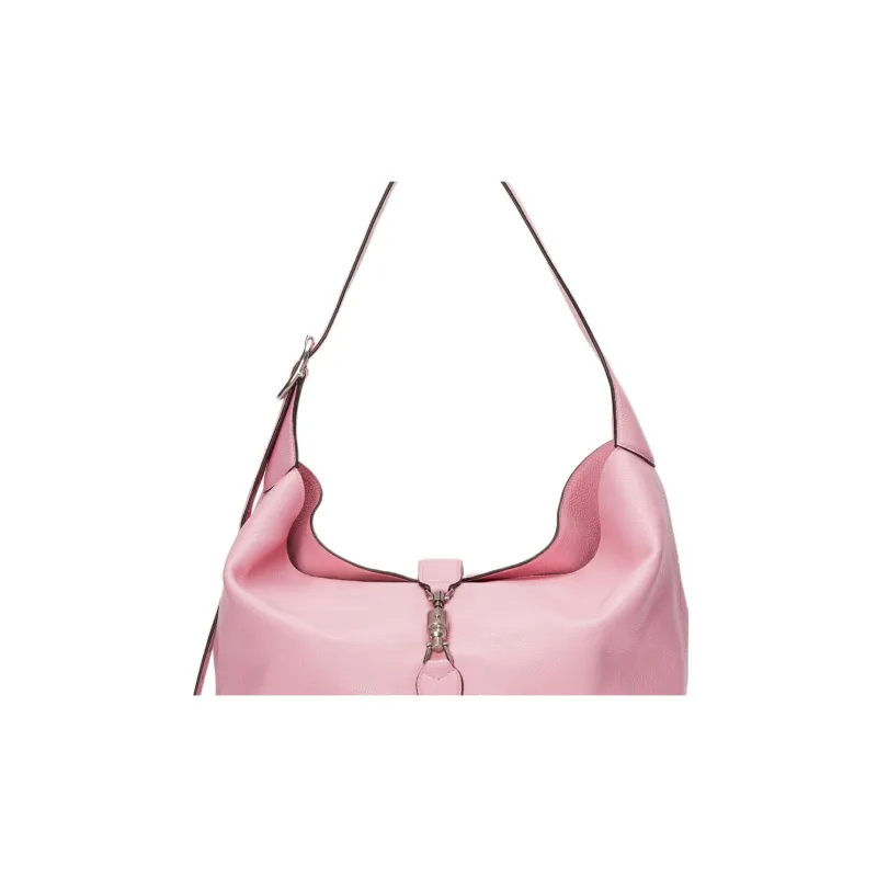 GUCCI Jackie 1961 Leather Crescent HOBO Shoulder Bag Unisex Pink-8