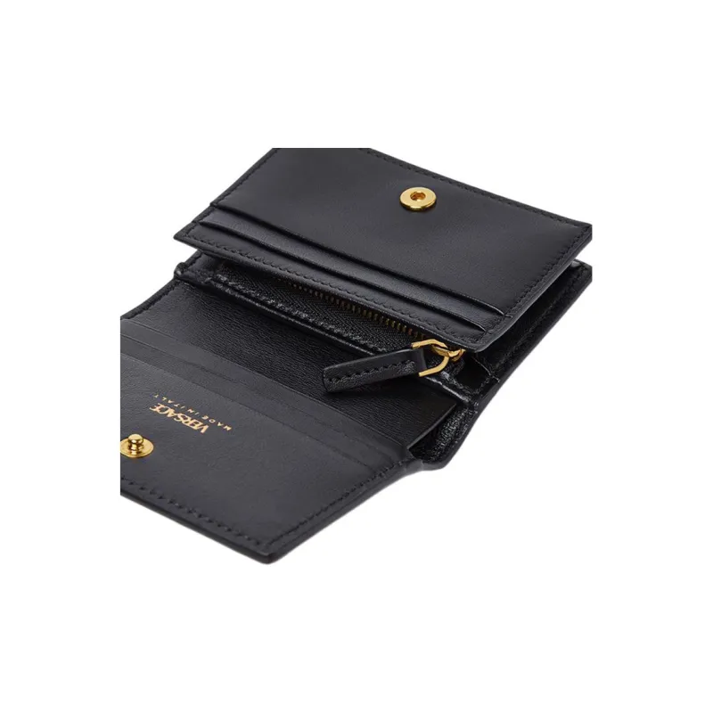 VERSACE La Medusa Leather Wallet Women's Brown-5