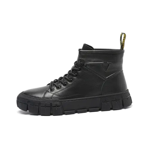 TRUMPPIPE Ankle Boots Men Black