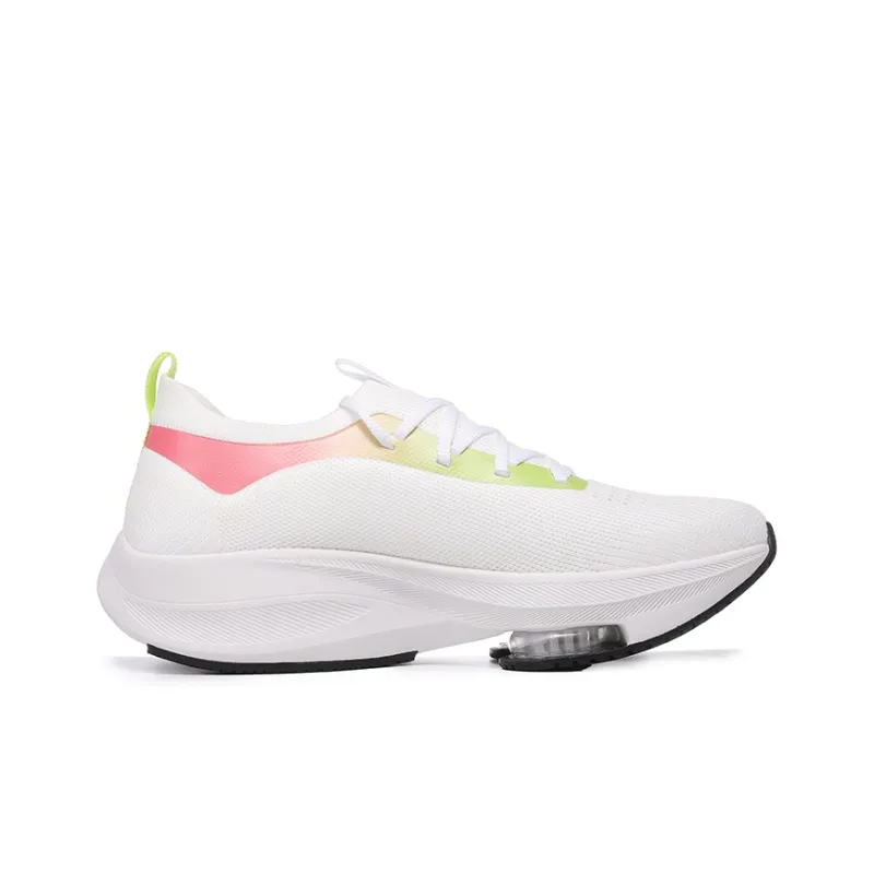 VOIT Running Shoes Unisex Low Top White Rainbow-1