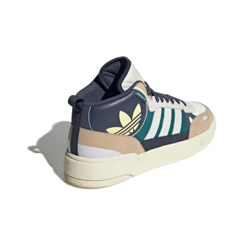 Adidas Originals Post Up Abrasion Resistant Mid Top Skateboard Shoes Unisex Beige Green-3