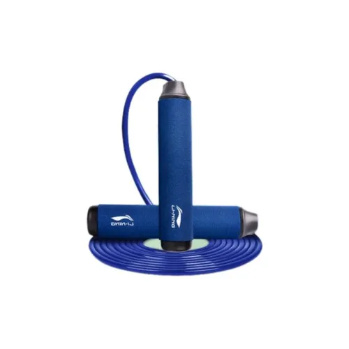 LiNing Fitness Training Non Countable Jump Ropes Fitness Crowd PVC Rope PP Foam Controller 2.8m Blue