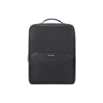 Hush Puppies Cow Leather Backpack Medium Size Men's Black