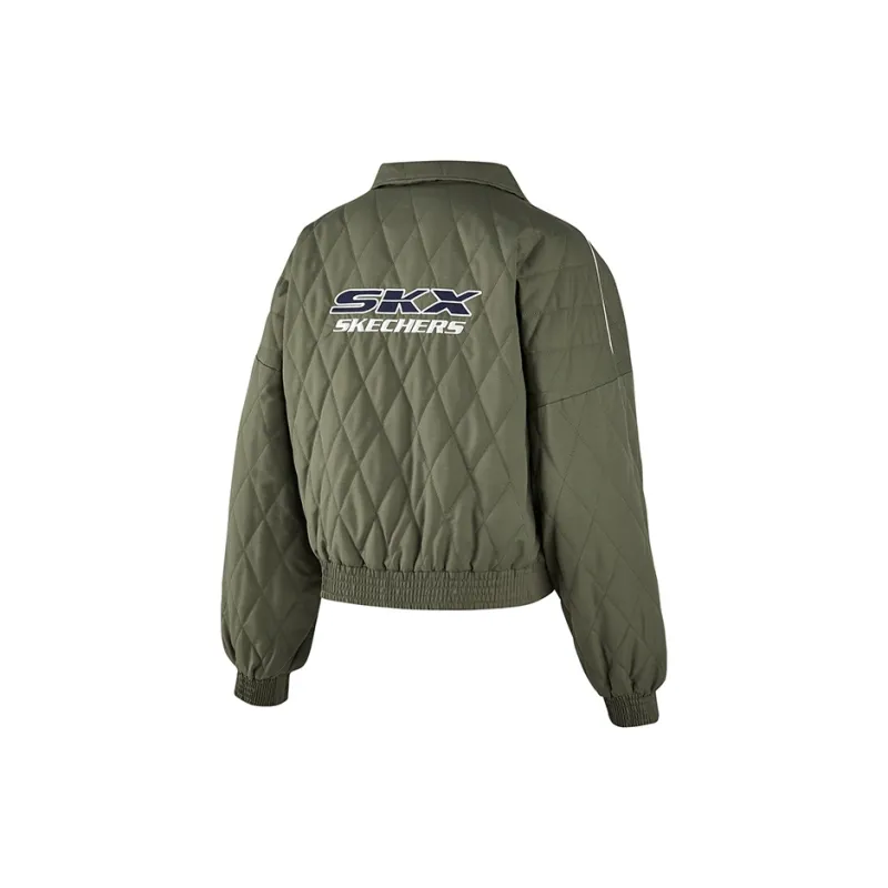 Skechers Puffer Jacket Women's Grass Army Green-1