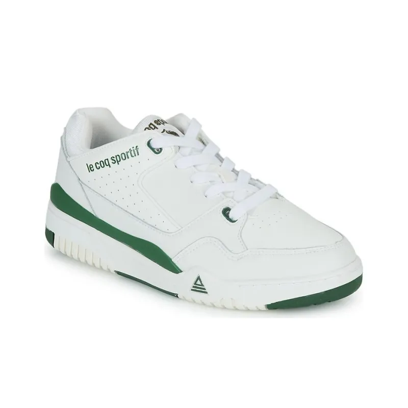 Le Coq Sportif Abrasion Resistant, Lightweight, And Breathable Low Top Skateboard Shoes Men's White Green-2