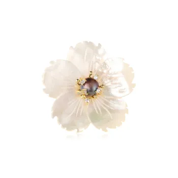 JUICY GRAPE Pearl, Shell Brooches Women's