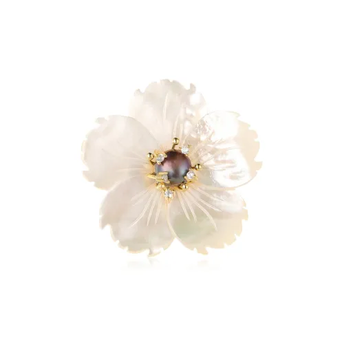 JUICY GRAPE Pearl, Shell Brooches Women's
