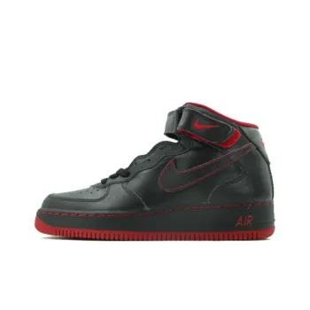 Nike Air Force 1 Water-Resistant Mid-Top Skateboard Shoes Unisex Black Red