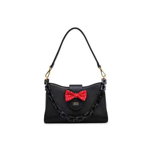 Disney Minnie Series PU Synthetic Leather Tote Bag Shopping Bag Crossbody Bag Shoulder Bag Regular Women's Black