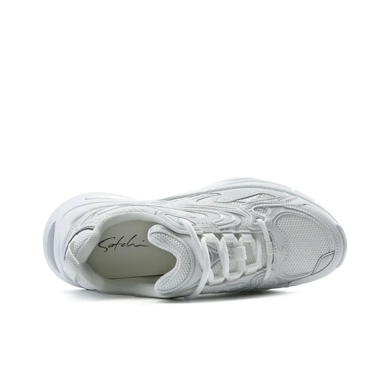 Satchi Low-Top Chunky Sneakers Women's White-3