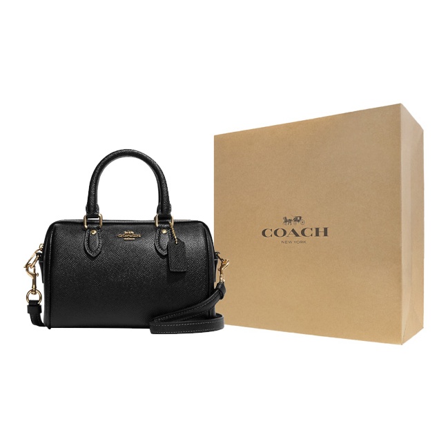 COACH Rowan Cross-Stitch Leather Handbag Shoulder Bag