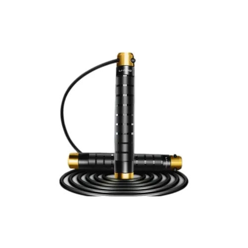 LiNing Fitness Training Non Countable Jump Ropes Fitness Crowd PVC Steel Wire Rope ABS Controller 2.9m Black Gold