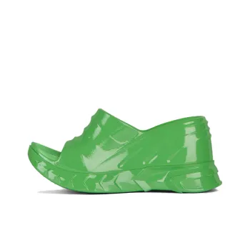 Givenchy Slide Slippers 11cm Women's Bitter Orange Green