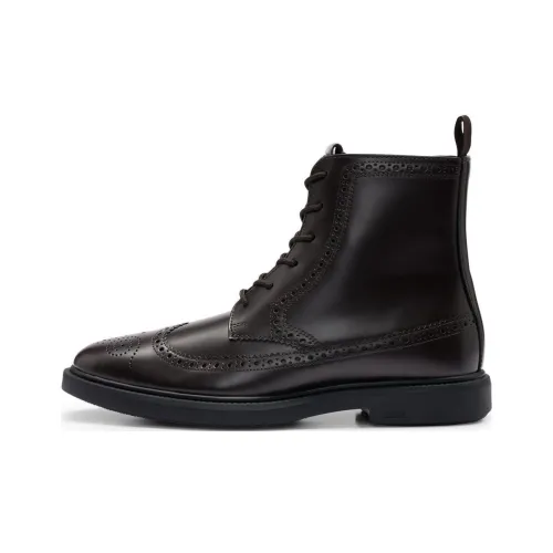 HUGO BOSS Ankle Boots Men Deep Red