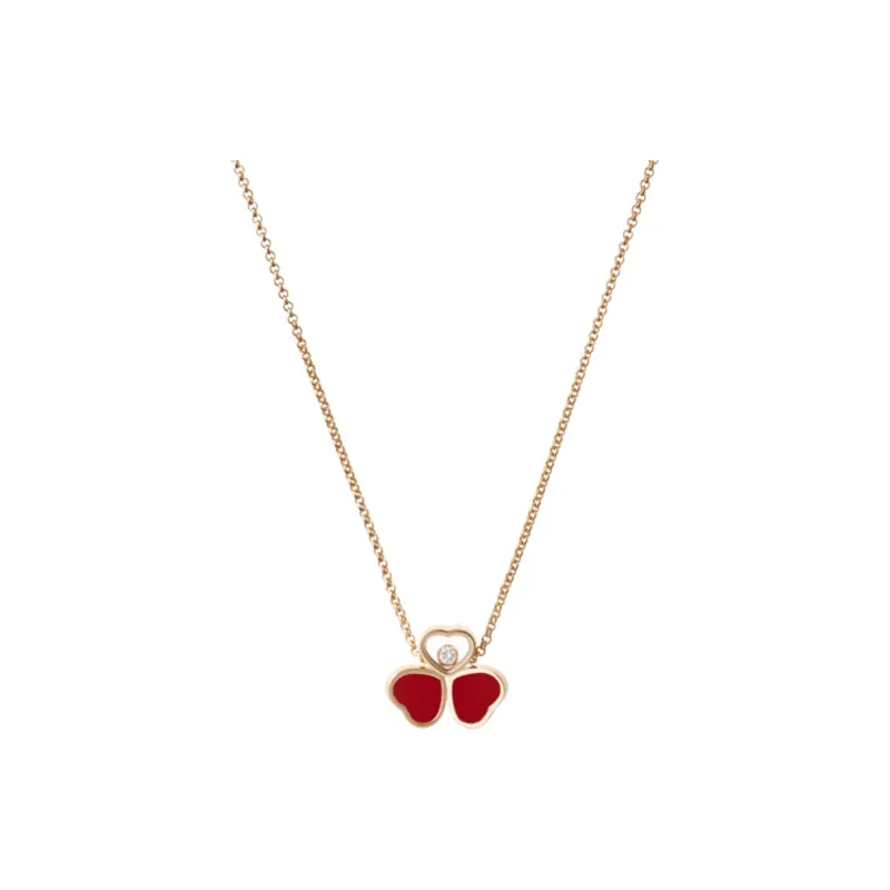 Chopard 18kt Rose Gold Happy Heart Necklace-0