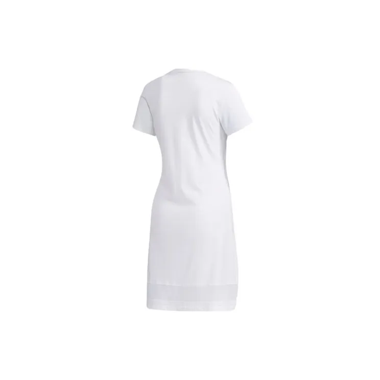 Adidas Neo Short Sleeved Dresses Women's White-1