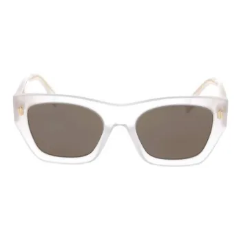 FENDI Acetate Irregular Shape Sunglasses Women's White