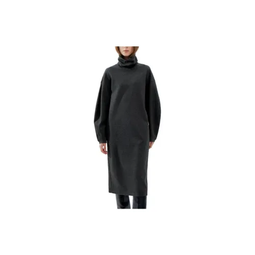 UNIQLO FW23 U Series Long-Sleeved Dresses Women's Dark Gray