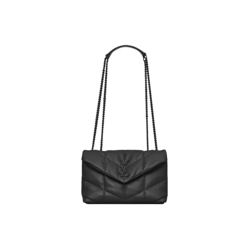SAINT LAURENT PUFFER Sheepskin Portable Crossbody Bag Shoulder Bag Mini Women's Sandalen