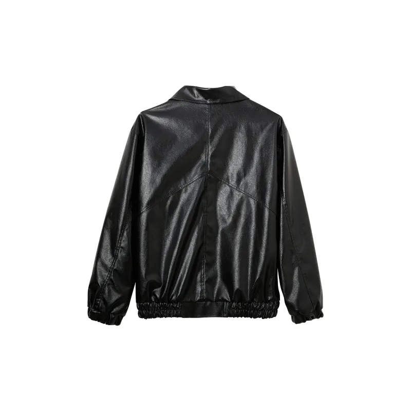 PMET Leather Jacket Unisex Black-3