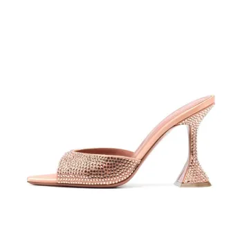 AMINA MUADDI Caroline 95mm Crystal-embellished Mules