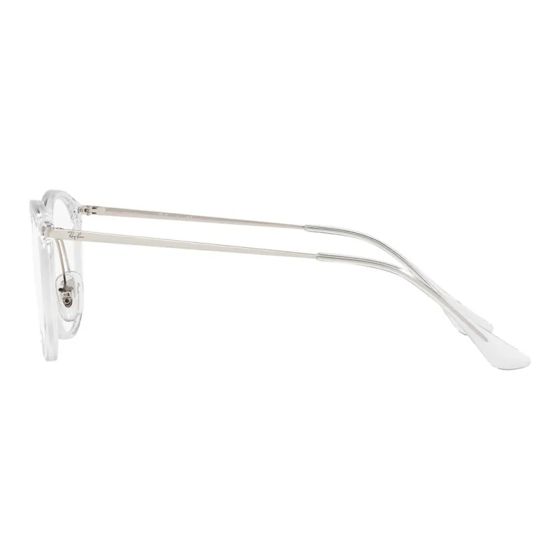 RayBan Plastic Metal Irregular Shape Eyeglass Frames Men's Silver-2