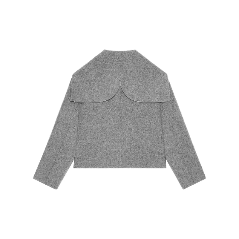 Givenchy Loose Fit Blouson With Splitable Hood 'Light Grey Melange'-1