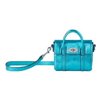 Mulberry Bayswater Cow Leather Handbag Crossbody Bag Shoulder Bag Regular Women's Blue