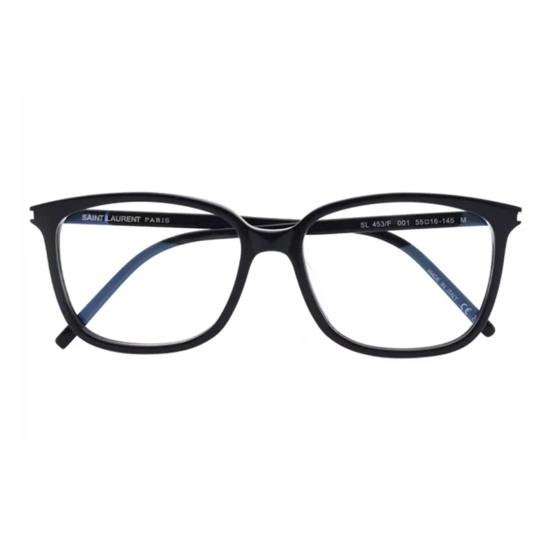 SAINT LAURENT Acetate Irregular Shape Eyeglass Frames Women's Black-2
