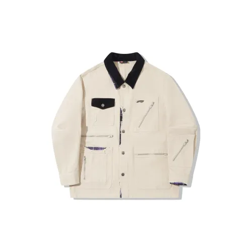 Pleasures X LiNing Jackets Men Oatmeal Gray