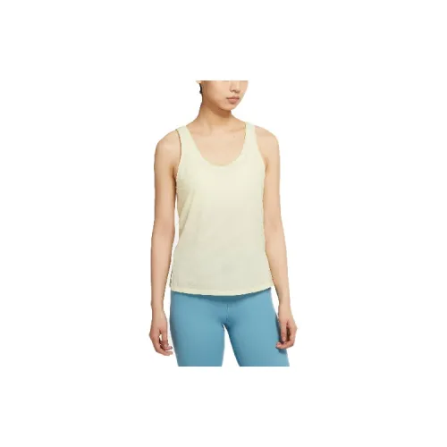 Nike Dri-Fit Tank Tops Women's Light Vanilla Yellow