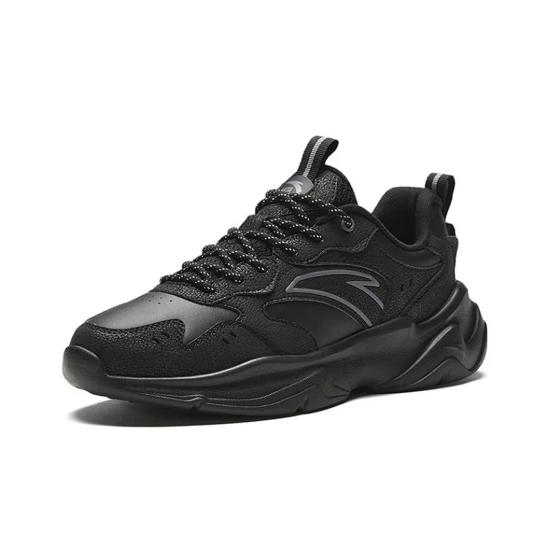 Anta Life Collection Wear Resistant Low Top Casual Shoes Men's Black-1