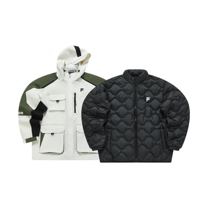 FILA FUSION URBAN TECH Down Jackets Men Light Mist Gray-2
