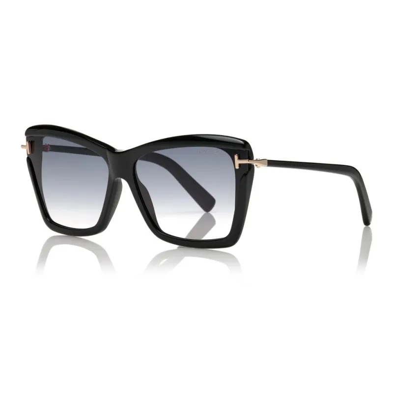 TOM FORD Acetate Butterfly Sunglasses Women's Black-0