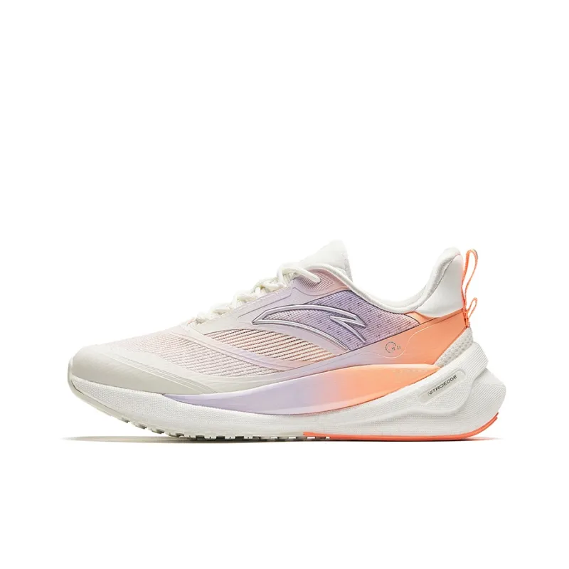 Anta Running Collection C37 Fourth Generation Abrasion Resistant Low Top Running Shoes Women's Beige Purple-0
