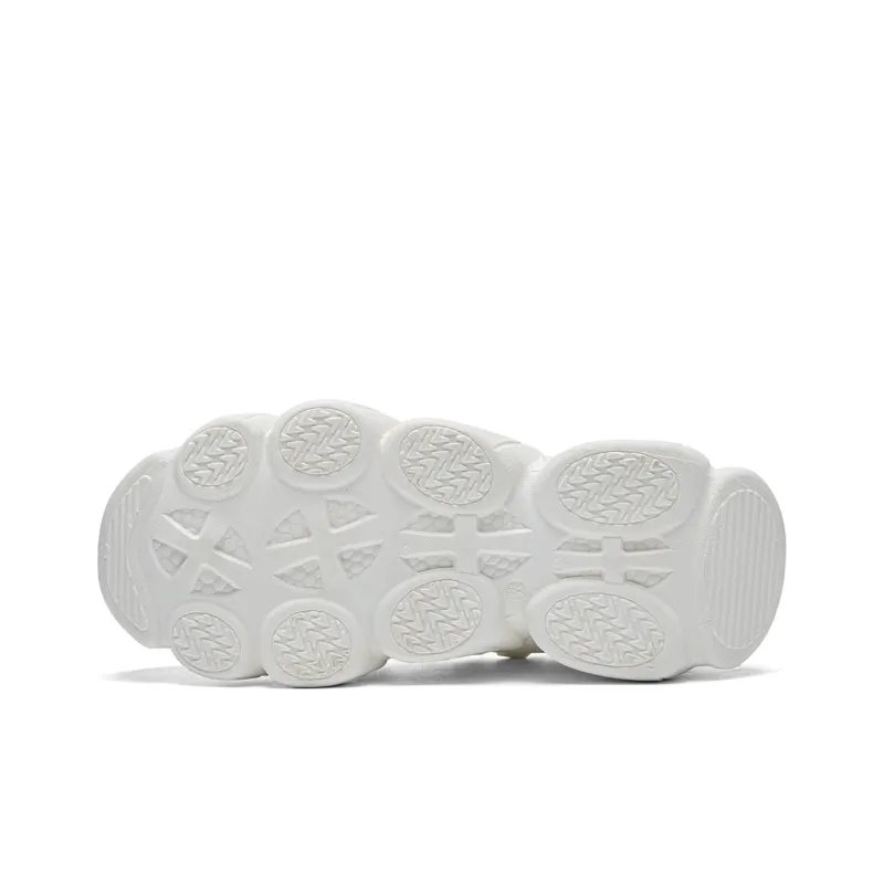 Warrior Paw Shoes Cushioned Anti Slip Wear Resistant Breathable Lightweight Low Top Chunky Sneakers Women's White-4