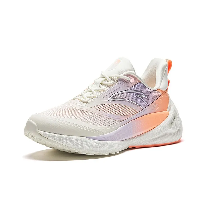 Anta Running Collection C37 Fourth Generation Abrasion Resistant Low Top Running Shoes Women's Beige Purple-1
