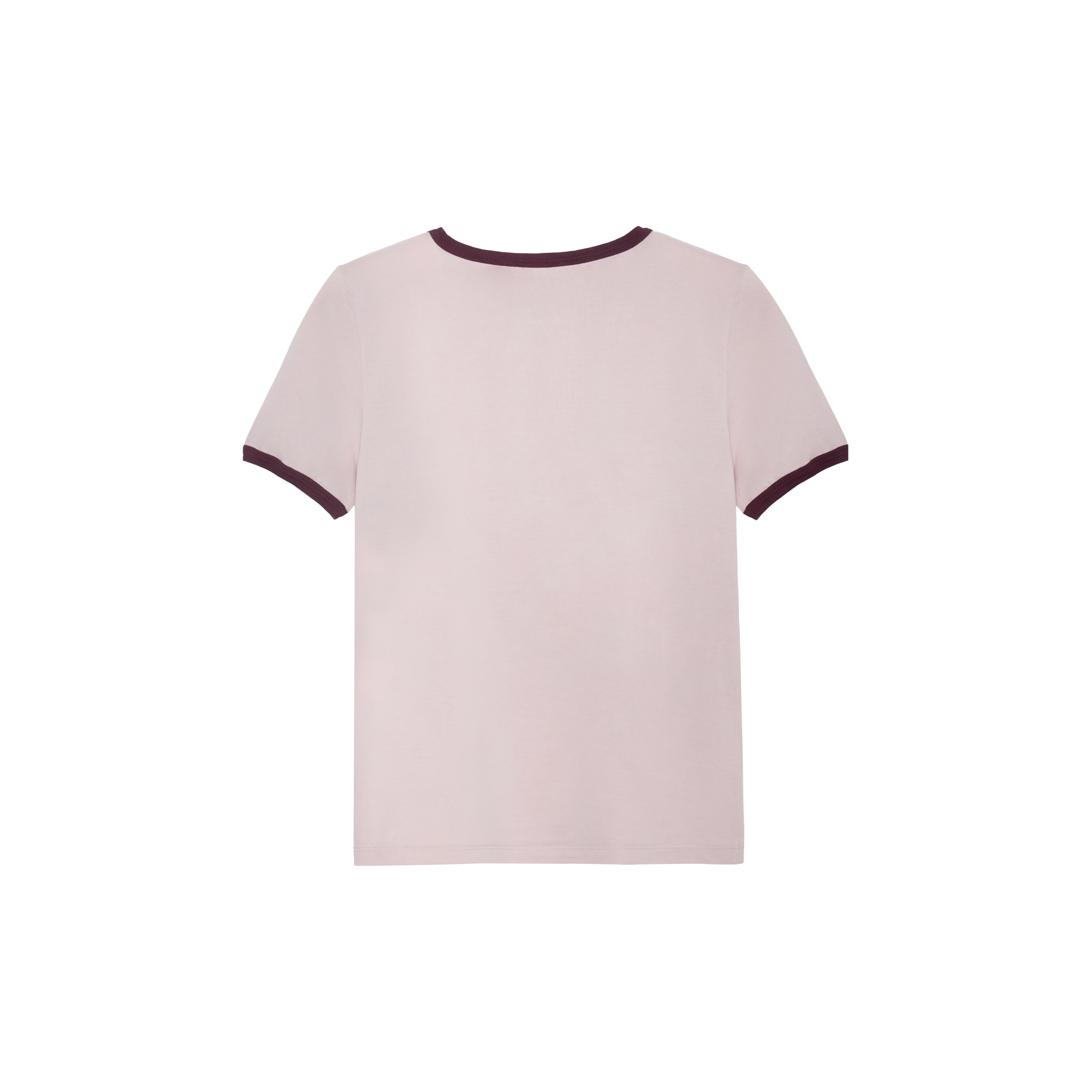CELINE★素敵！Pink/Burgundy 'Celine Paris' Ringer T-Shirt NWT CELINE Pink/Burgundy 'Celine Paris' Ringer T-Shirt Size