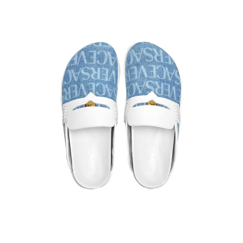 FANSIZHE Closed Toe Slippers Men's Blue-4
