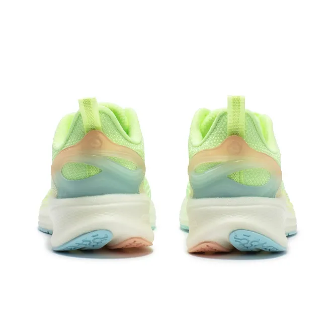 361° QU!KFOAM Running Shoes Women's Low Top Fluorescent Light Yellow Green/Pink Sand-3