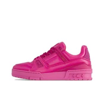 LOUIS VUITTON Trainer Low Top Skateboard Shoes Women's Peach Pink